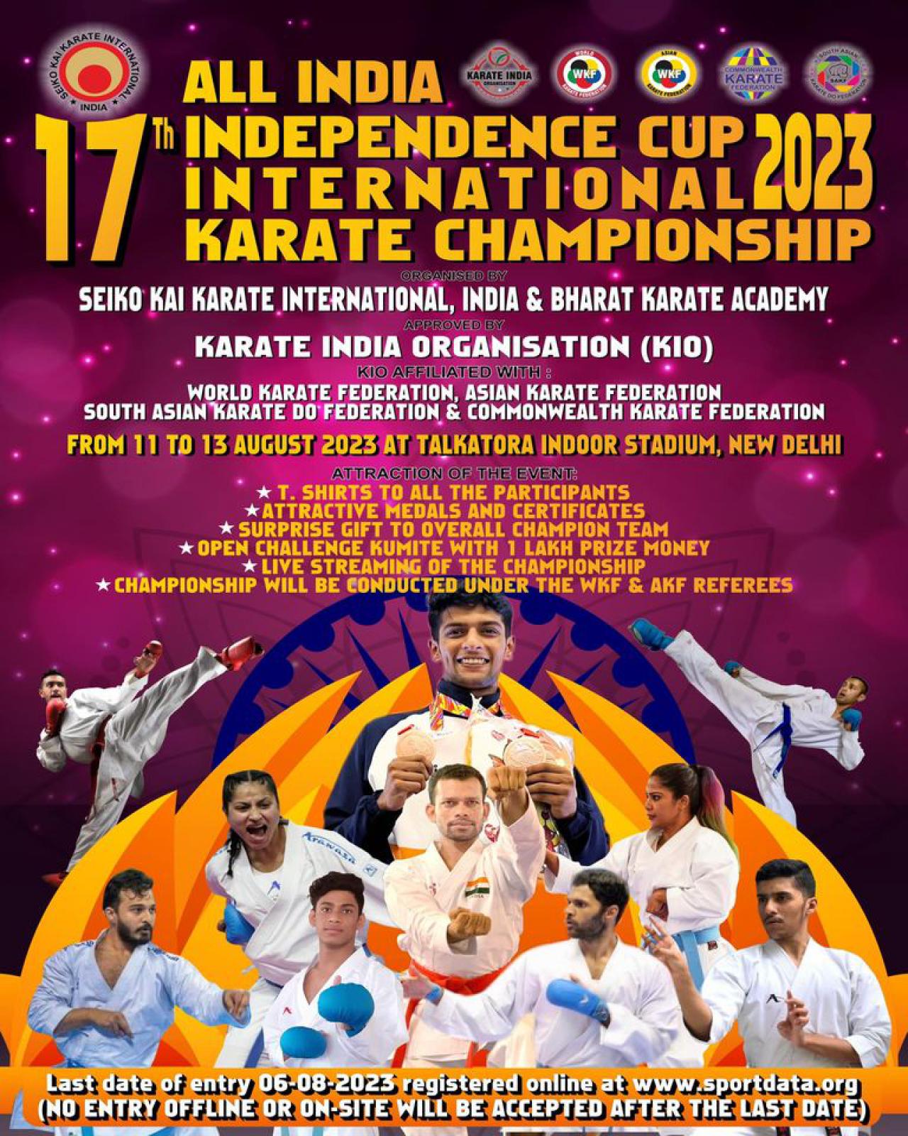 SET Online Karate All India Independence Cup International Karate Championship 2023