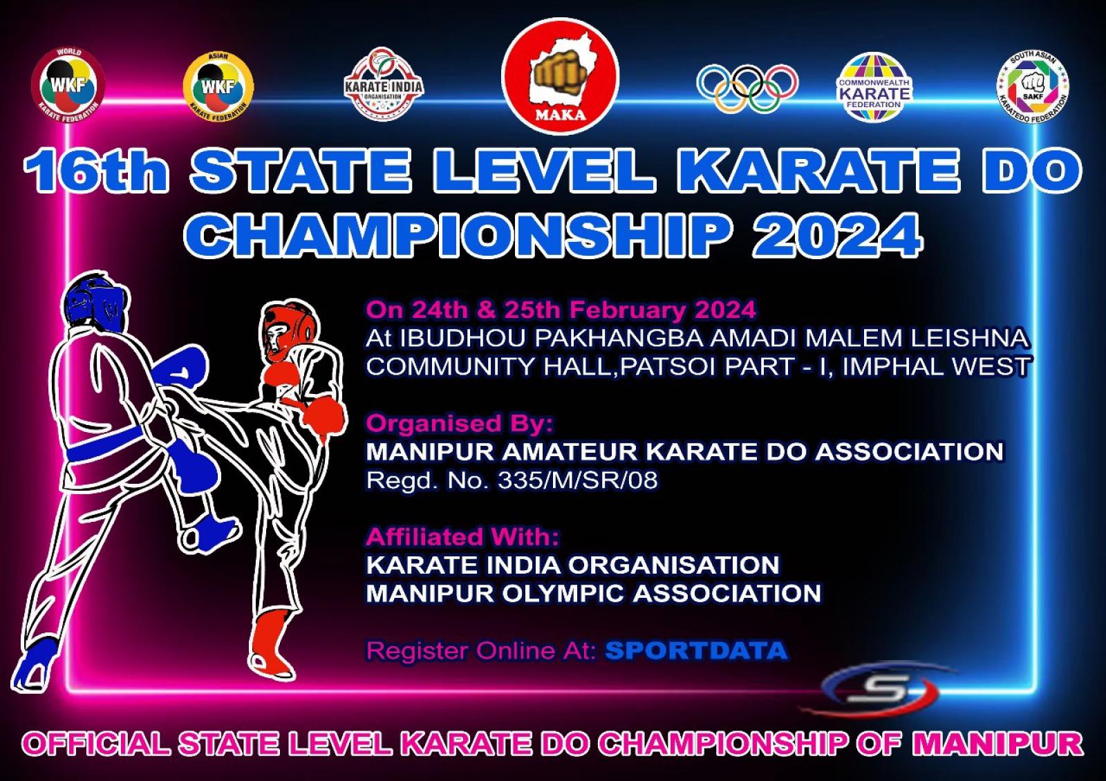 SET Online Karate 16th MANIPUR STATE LEVEL KARATE DO CHAMPIONSHIP 2024