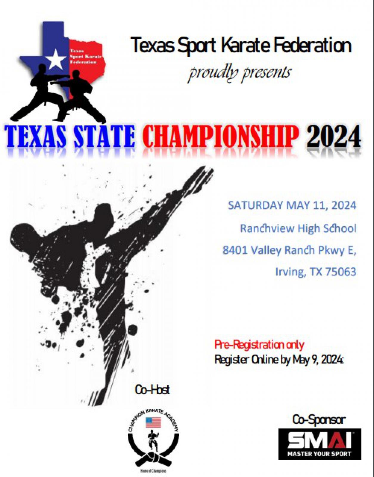 Texas Sport Karate Federation TSKF Texas State Karate Championships 2024