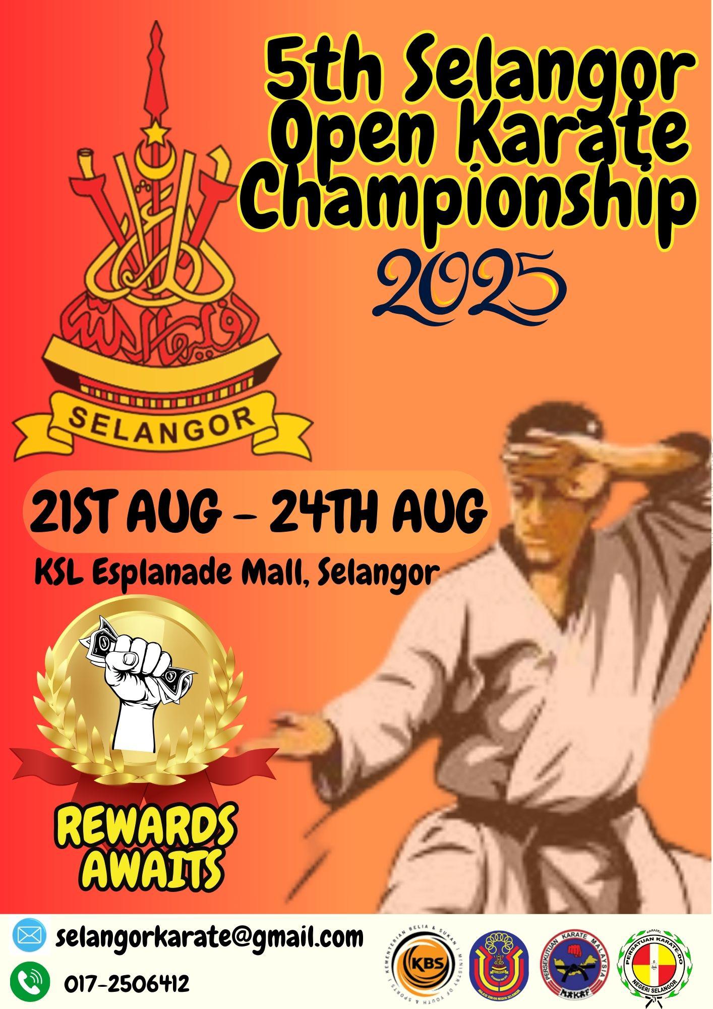 SET Online Karate 5th SELANGOR OPEN KARATE CHAMPIONSHIP 2025